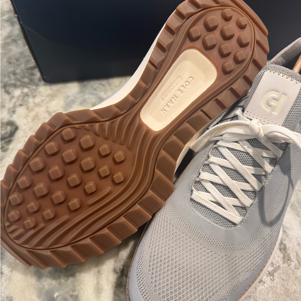 Cole Haan Light Gray and Brown Men's Sneakers